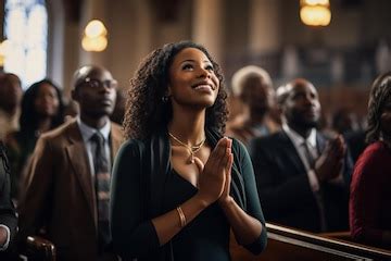 Service in christian church with black people | Premium AI-generated image