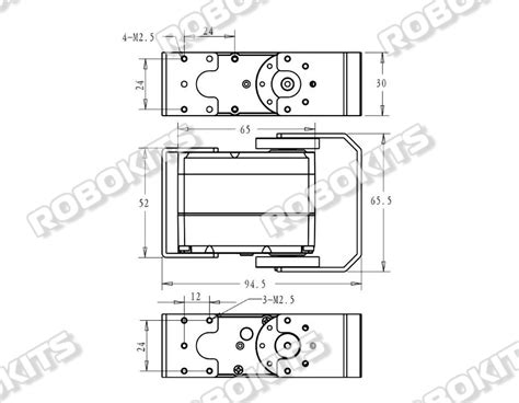 Ultra Torque Quarter Scale 60kgcm Metal Gear Servo with Dual Shaft and ...
