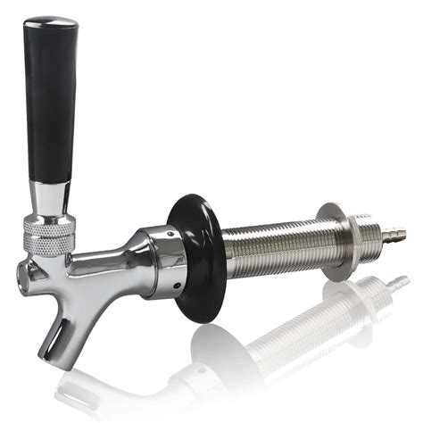 PERA Draft Beer keg Faucet with 4-1/2 Inch 127mm Shank Kit with Black ...