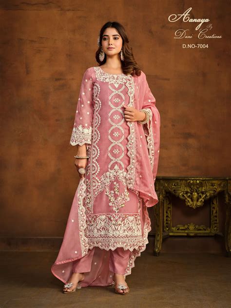 DANI CREATION AANAYA VOL 170 ORGANZA HEAVY EMBROIDERED SUITS AT BEST ...