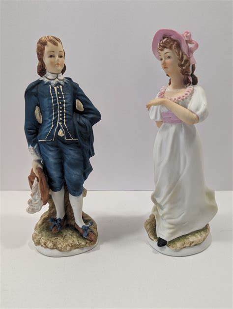 Vintage Lefton China Hand Painted Figurines Pinkie and Blue Boy KW387 Ltd Ed - Etsy