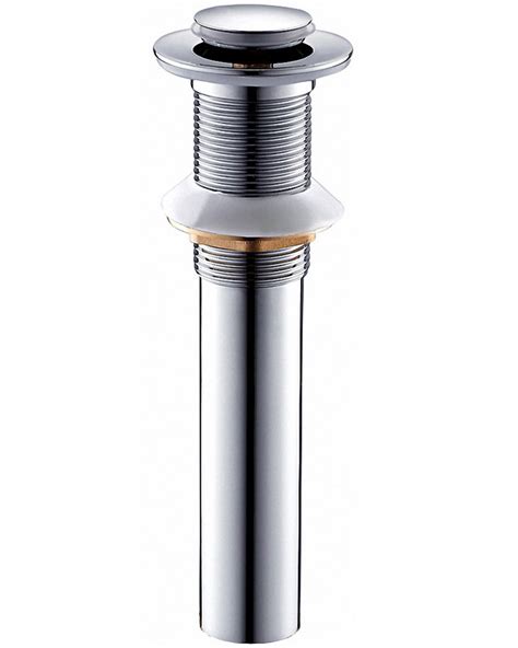 700Brass Pop-Up Drain Finger Touch Drain Without Overflow Holes, Solid ...