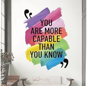 Design O Design Motivational Quote Wall Sticker “You are More Capable ...