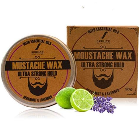 Spruce Shave Club Moustache & Beard Wax For Strong Hold (50g) (Bergamot ...