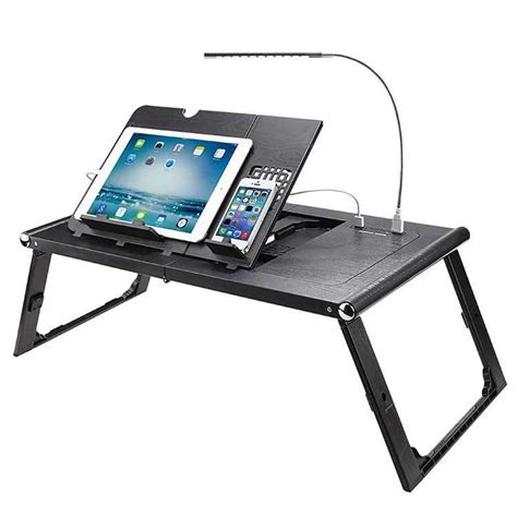 Buy Portable Laptop Desk Smart Rechargeable Folding Bed Table Ergonomic ...