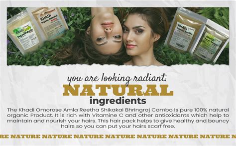 Khadi Omorose Amla reetha Shikakai Bhringraj Hair Care Combo For ...