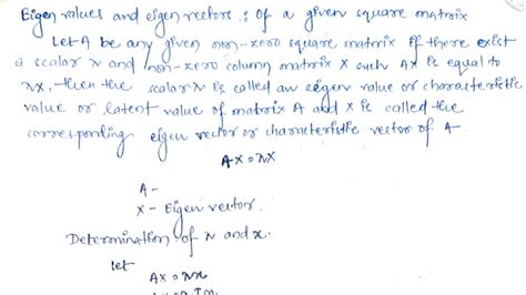 Eigenvalues and Eigenvectors of Square Matrices: A Comprehensive Study ...
