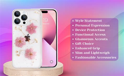 SQUIF Soft Back Case for iPhone 14 Pro Max Cover for Girls with Clear ...