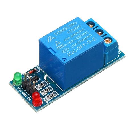 1-Channel 12V Relay Module with Optocoupler High Current 10A/250V ...