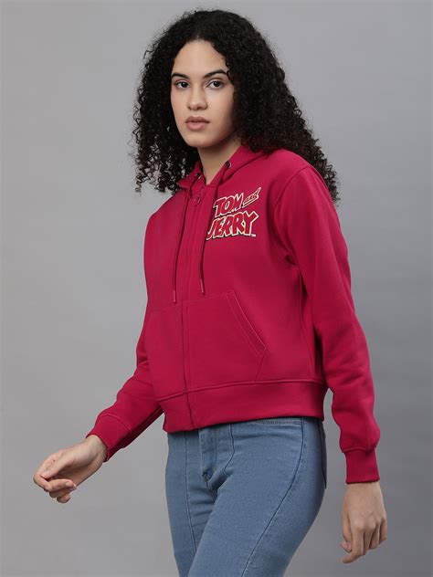 Tom & Jerry Red Hoodie Jacket Women – Free Authority