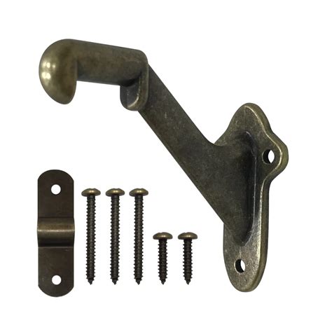Stair Handrail Brackets Wooden Railing Support Antique Brass, 3 Pack ...