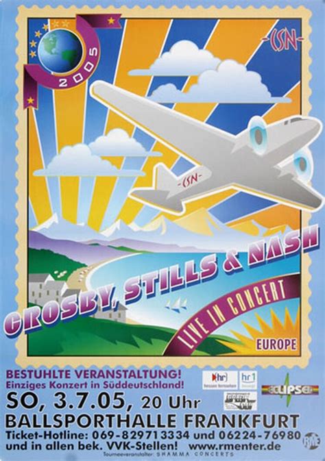 Crosby, Stills & Nash - Live Concert, Frankfurt 2005 - Konzertplakat, £ ...