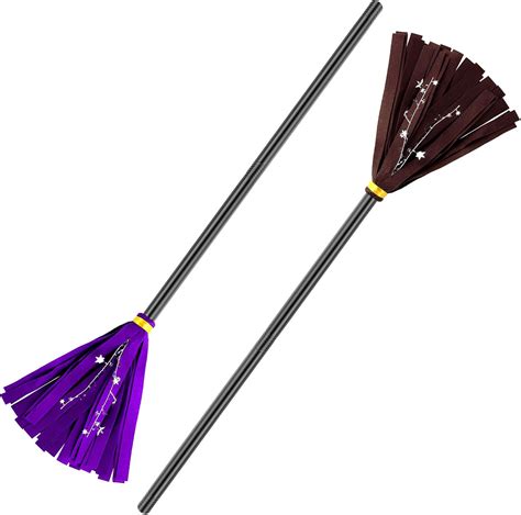 Elcoho 2 Pieces Halloween Props Witches Broom Witch | Ubuy India