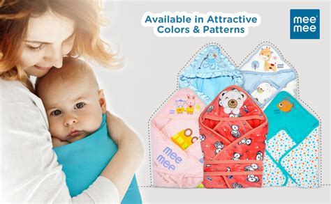 Buy Mee Mee Baby Warm and Soft Swaddle Wrapper Hooded with Hood Double ...