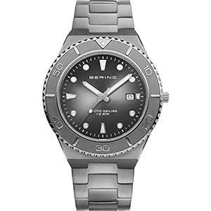 BERING Round Analog Grey Dial Men Watch 18940-777 : Amazon.in: Fashion