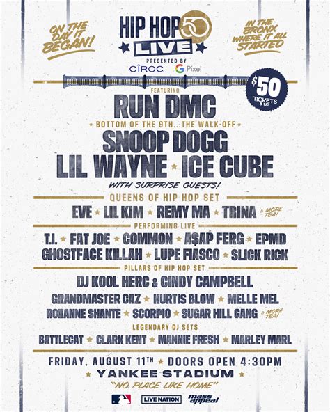 Hip-Hop 50 Live Concert at Yankee Stadium Announced: See Lineup