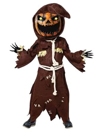 Buy Scary Scarecrow Pumpkin Bobble Head Costume w/Pumpkin Halloween ...