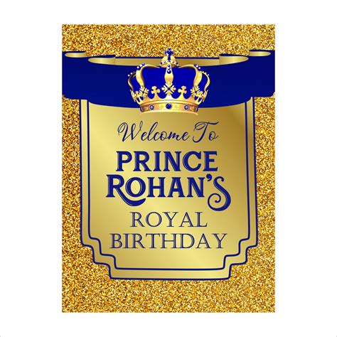 Buy Prince Birthday Party Decoration Welcome Board | Party Supplies ...