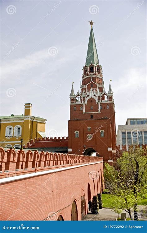 Troitskaya Tower stock photo. Image of fort, moscow, bridge - 19772292
