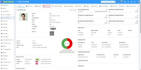 IPD Prescription - Smart Hospital : Hospital Management System by QDOCS
