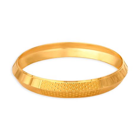 Stunning Yellow Gold Embossed Bangle