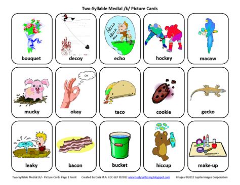 Initial Medial Final K Word List