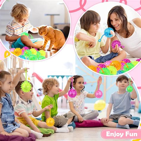 Buy Light Up LED Ball Spiky Bouncy Ball Flashing Squeaky Ball Blinking ...