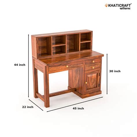 Nitya Study Table with Hina Wallshelf | KHATICRAFT