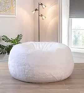 Bhailu Art Latest New Classic White Design Furry, Bean Bags with Beans ...