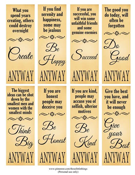 Image result for Positive Quotes Bookmarks