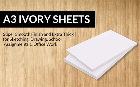 Mancloem A3 Ivory Sheets - 210 GSM | Super Smooth Finish and Extra ...
