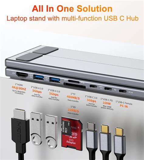 Foldable Adjustable Height Laptop Stand and Tablet Stand. for All Lapt ...