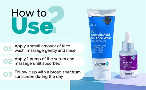 The Derma Co Anti-Acne Regimen Combo - 1% Salicylic Acid Gel Face Wash ...