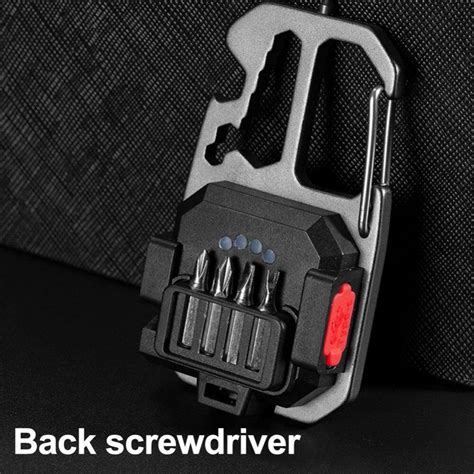 LED lampa privezak, otvarac za flase, univerzalni kljuc sa razbijacem ...