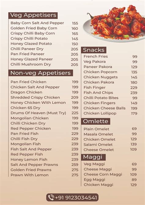 Menu at Khao More Cafe, Kolkata