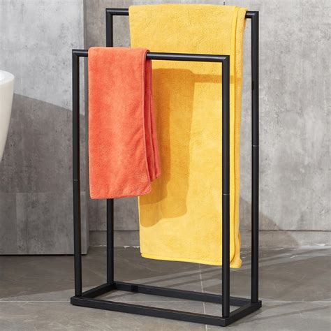 Amazon.com: WISATO - Free Standing Towel Rack for Bathroom - Stand ...