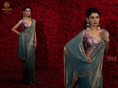 MEHAK SAREES D.NO 1232A TO 1232F WHOLESALE SATIN SILK PARTY WEAR SAREES ...