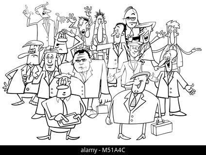 Black and White Business Cartoon Image 的图像结果