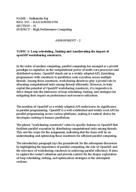 Assignment 2 - NAME – Sudhanshu Raj REG. NO. – RA SECTION – J SUBJECT ...