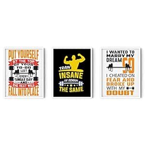 Grey Outline Motivational Quotes on Gym Fitness and Workout Posters ...