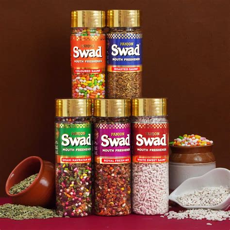 Swad 5 Mouthfresheners Combo (Navratan Mix Mukhwas, Royal Fresh,White ...