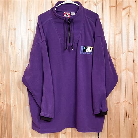 VTG Mickey Inc Disney Pullover Oversized Sweatshirt Sz L Purple ...