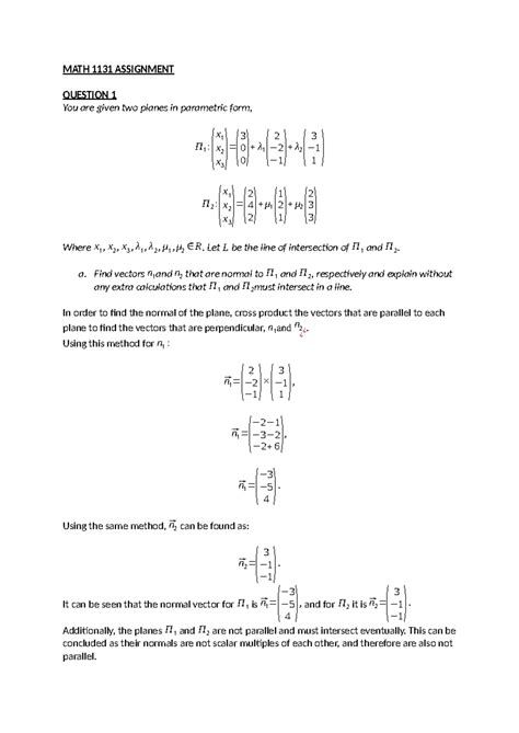 Electrical Engineering MATH 1131 Assignment - MATH 1131 ASSIGNMENT ...