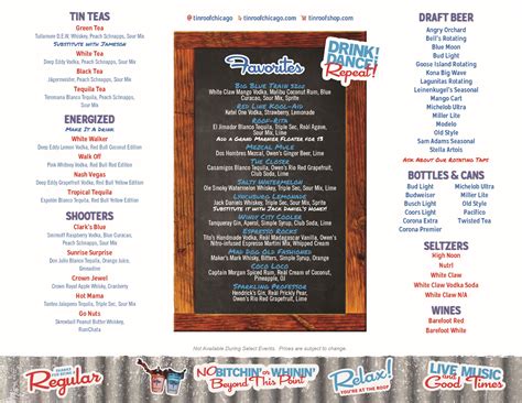 Food & Drink - Chicago Bar | Live Music | Tin Roof