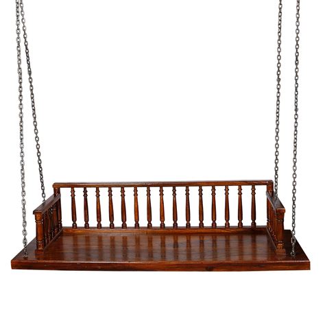 Thar – The Online Mart - Wooden Garden Swing Solid Sheesham Wood Indoor ...