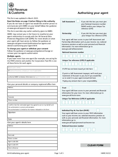 2022-2026 Form UK HMRC 64-8 - Blank Fillable Template | Fill Out, Print ...