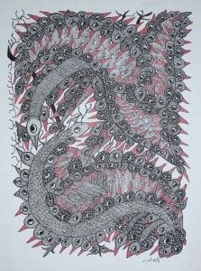 TRIBES INDIA BHOPAL Natural Colors 7 inch x 4.5 inch Painting Price in ...