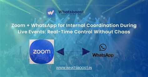 Zoom + WhatsApp for Internal Coordination During Live Events: Real-Time ...