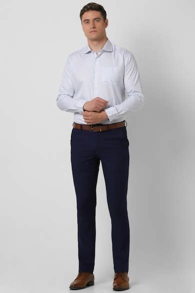 Buy Men White Slim Fit Check Full Sleeves Formal Shirt Online ...