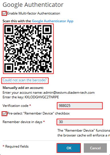 Enable Google Authenticator with Plesk - Diadem Technologies : Support ...